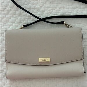 NEW Kate Spade taupe and Cream Crossbody Bag wallet
